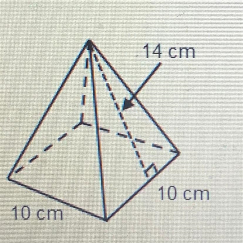 What is the total surface area of the square pyramid below? 10 14 10 plz help:(-example-1