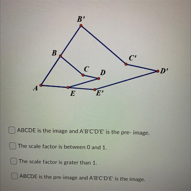 Select the two descriptions that match the dilation-example-1