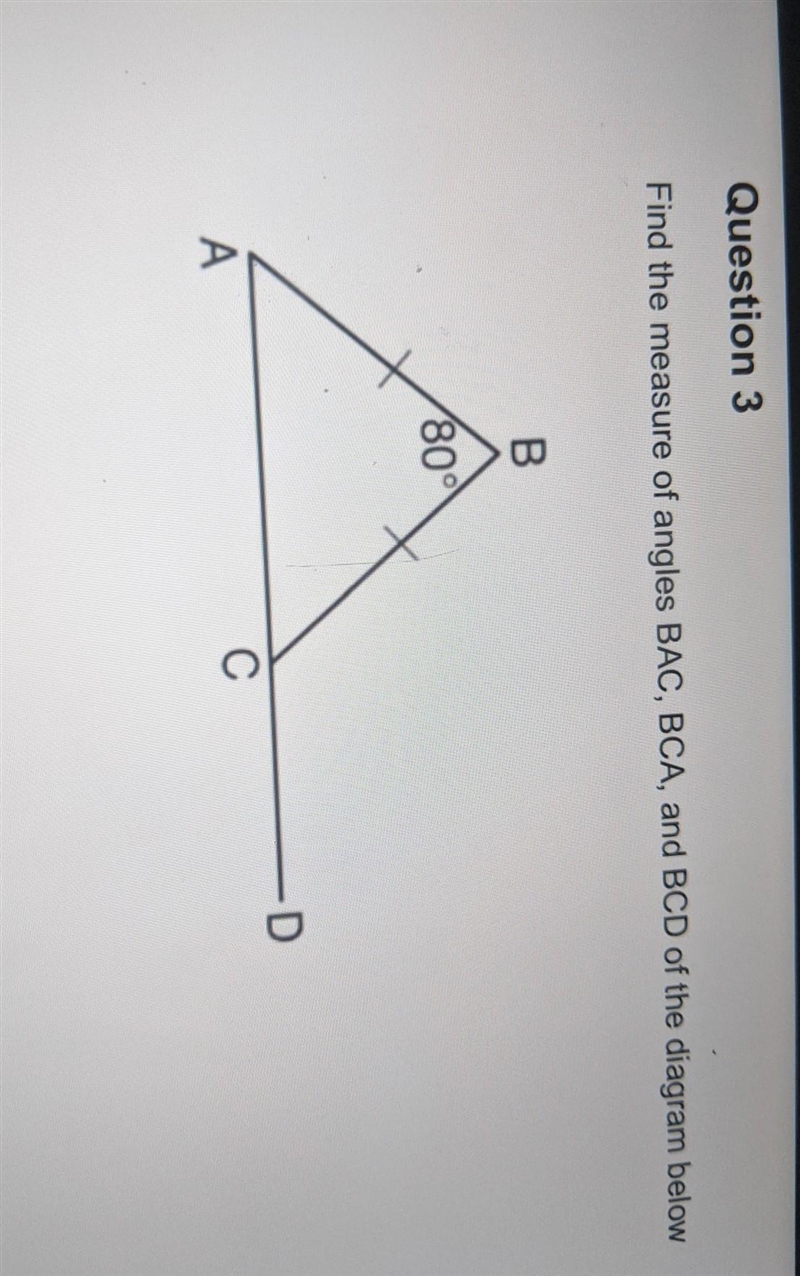 Find The Measure of angles BAC,and BCD Of The Diagram 80​-example-1