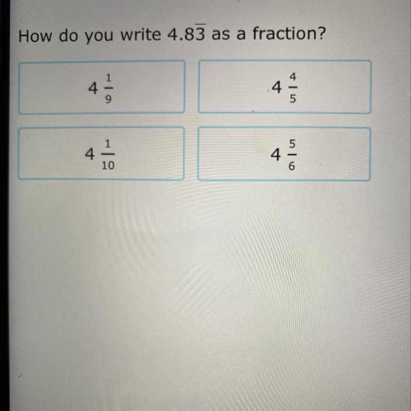 How do you write 4.83 as a fraction?-example-1