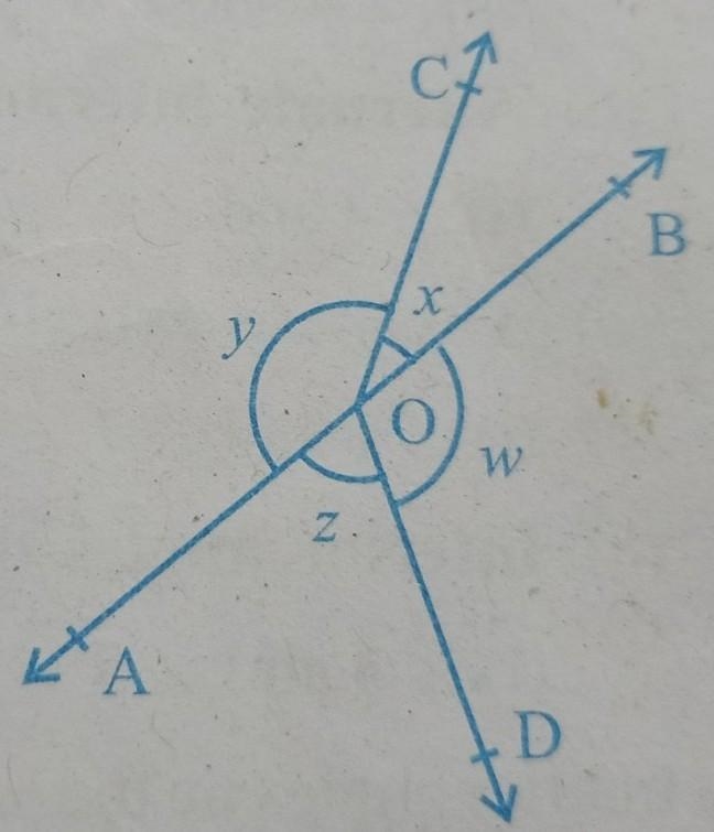 In fig if x+y=w+z then prove that AOB is a line.​-example-1