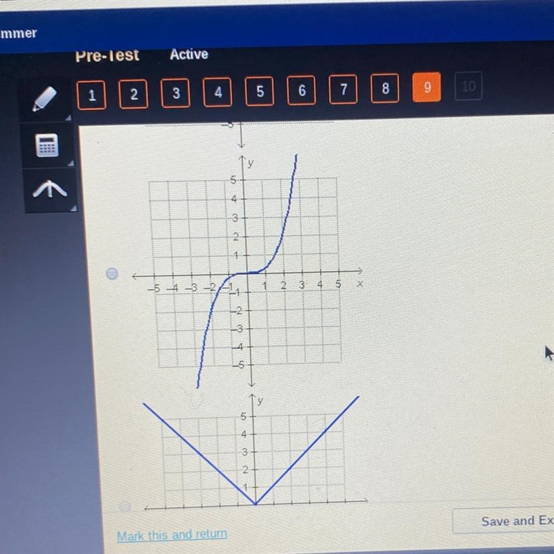 Which graph shows a linear function?-example-1