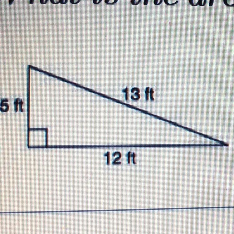 What is the area of the triangle in ft?-example-1