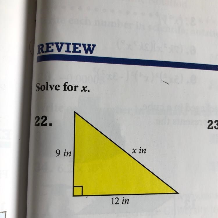 Solve for x 9 in x in 12 in-example-1