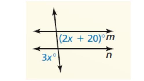 Find the value of x that makes m ∥ n . x =-example-1