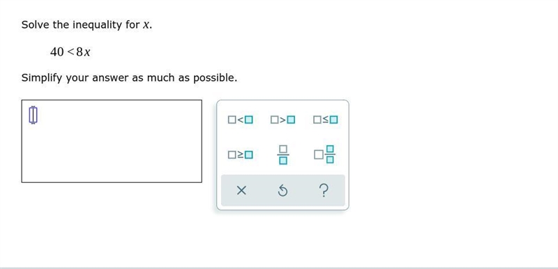 Solve the inequality for x .-example-1