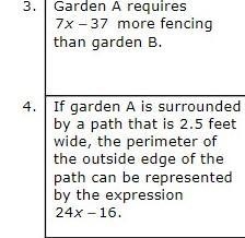 PLEASE HELP I HAVE 5 MIN TO TURN THIS IN!!!! There are two gardens, garden A and garden-example-2