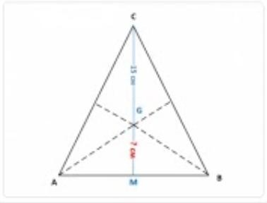 In the triangle ABC, point M is the midpoint of AB and point G in the medicander. It-example-1