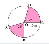 Find the area of the shaded regions: The pink is the shaded region.-example-1