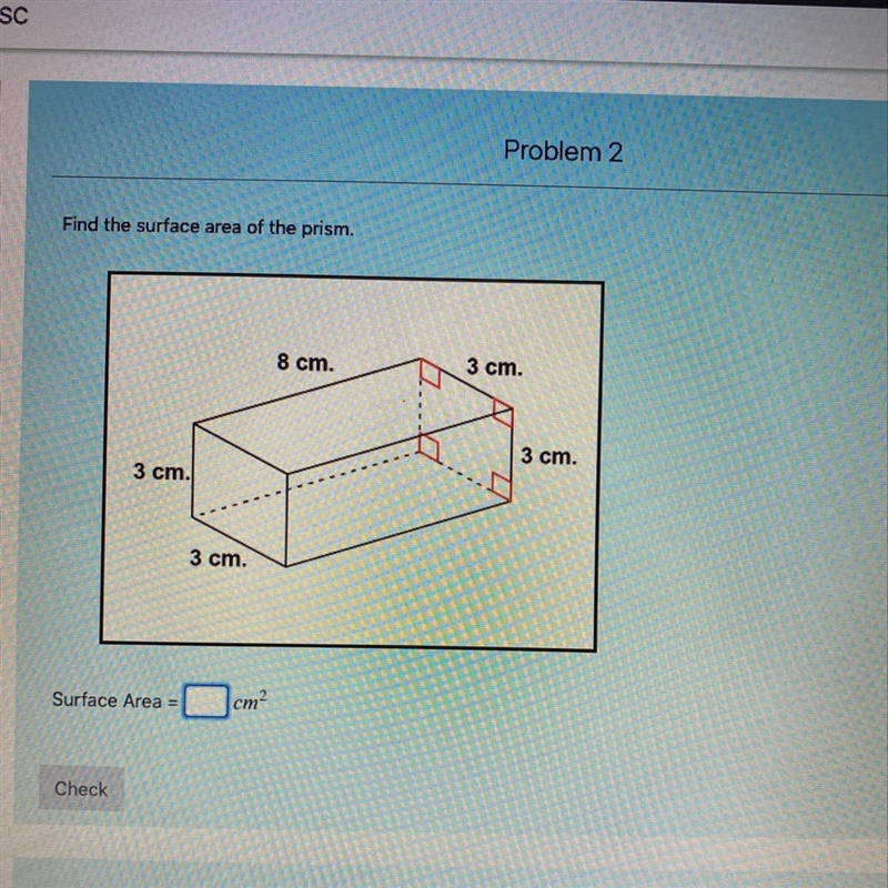 I need help with finding the surface area of the prism-example-1