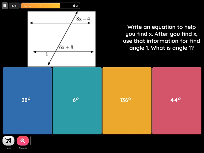 write an equation to to help you find x. after you find x , use that information to-example-1