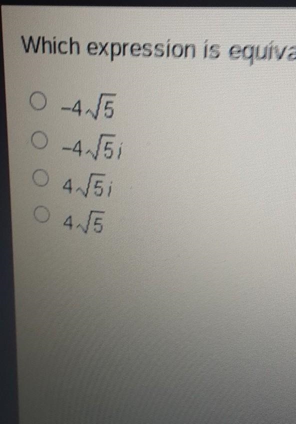 Which expression is equivalent to-80? O-45 O-4/5 O 45 O 45​-example-1