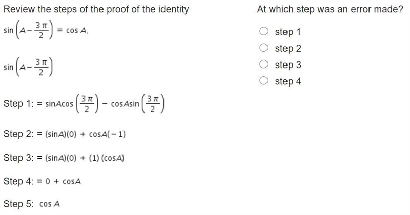 Review the steps of the proof of the identity Sine (A minus StartFraction 3 pi Over-example-1