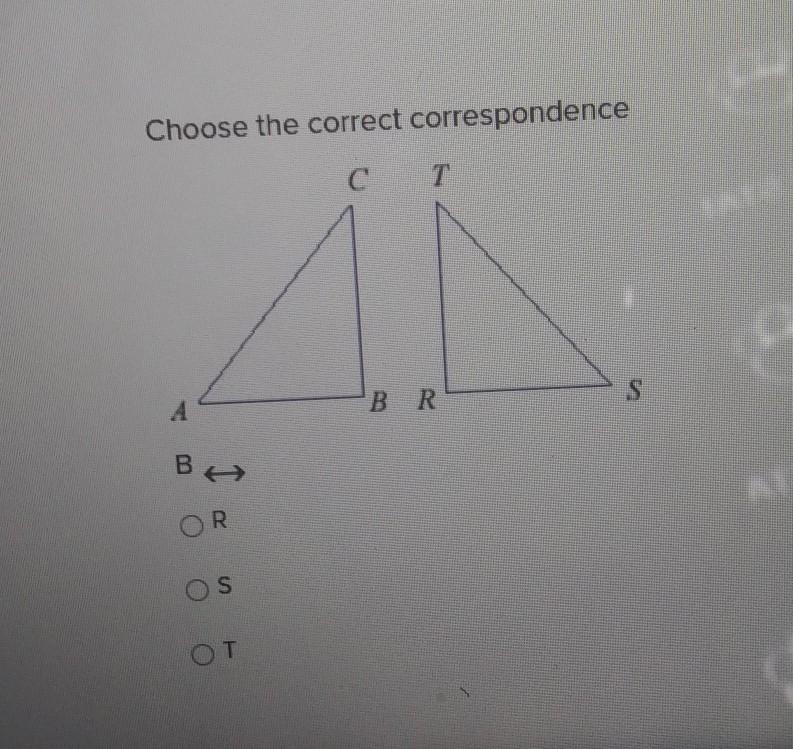 Choose the correct correspondence B R S T​-example-1