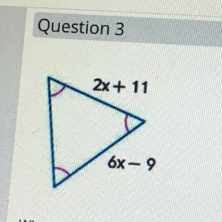 If x=5 what is the perimeter of the triangle ??????-example-1