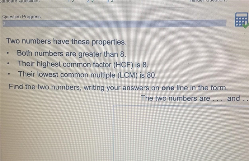 Two numbers have these properties. Both numbers are greater than 8. Their highest-example-1