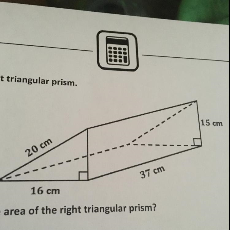 What is the surface area of the right triangular prism A 2,127 square centimeters-example-1