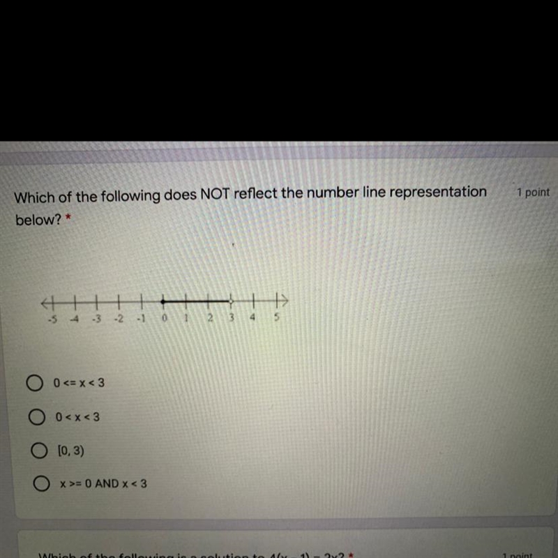 Which of the following does NOT reflect the number line-example-1