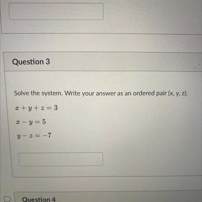 - Solve the system using the equation elimination . Write your answer as an ordered-example-1