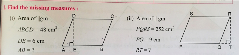 Find the missing measures-example-1