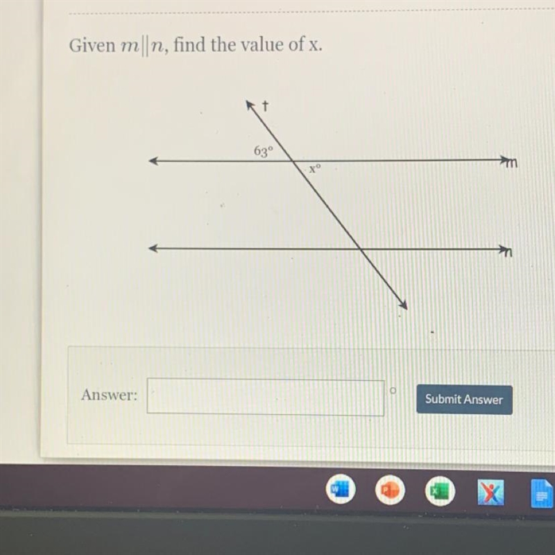 Given m ll n find the value of x-example-1