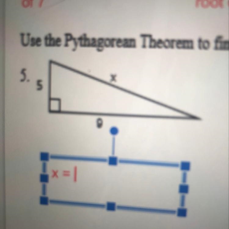 Use the pythagorean theorem to find the unknown side length. give lengths as simplified-example-1