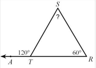 Find the measure of the missing angle-example-1