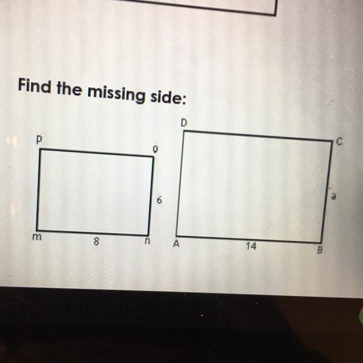 ‼️PLEASE HELP!! ASAP‼️Find the missing side-example-1