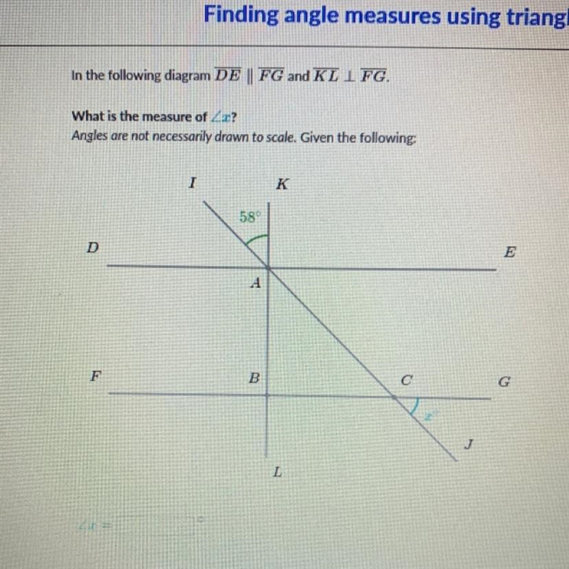 What is the measure of x?-example-1