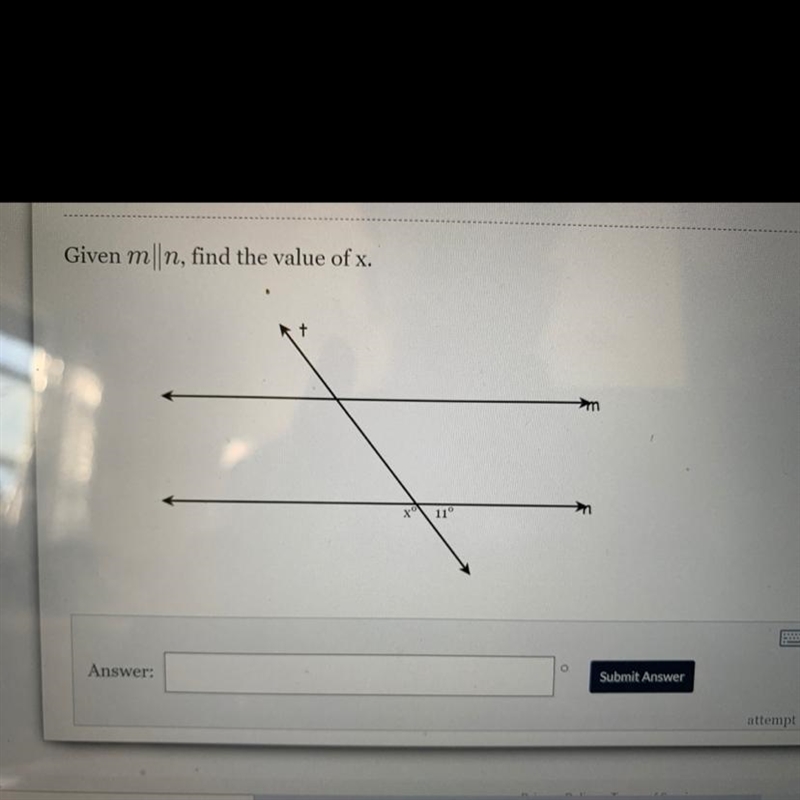 Plzzz helpppp !!! Given m || n, find the value-example-1