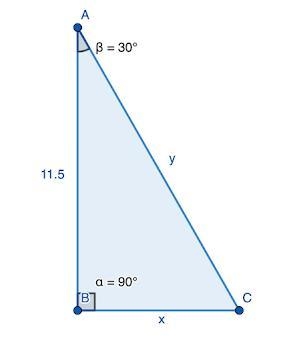 PLEASE HELP ME PLEASE LOL Solve for x and y. Round your answers to the nearest tenth-example-1