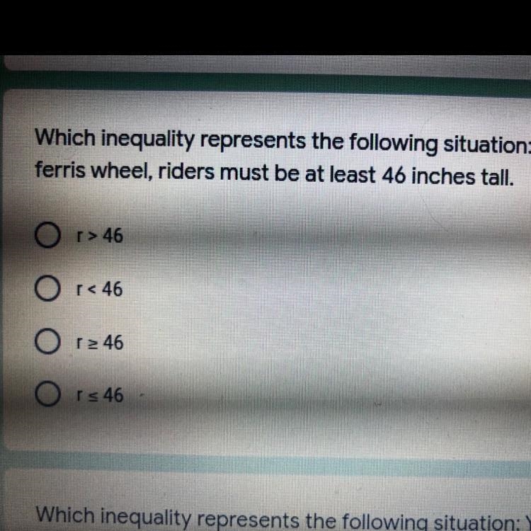 Which inequality represents the following situation: In order to ride the Ferris wheel-example-1