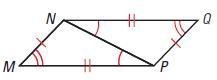 You are given that the measure of angle NMP is 46 degrees and measure of angle PNQ-example-1