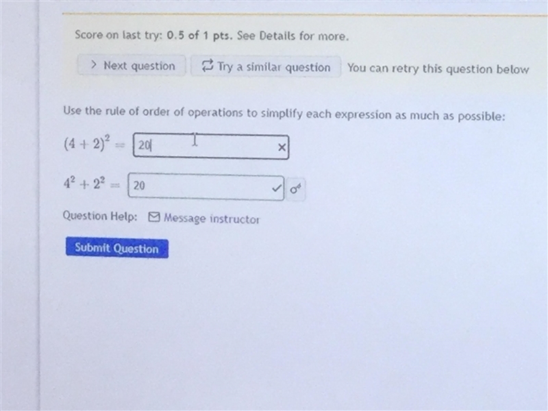 What exactly am I doing wrong with the first one I’m doing the order of operation-example-1