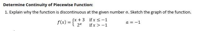 Explain why the function is discontinuous at the given number-example-1