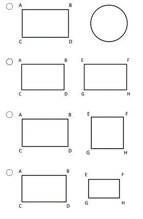 Which of the following shapes are congruent?-example-1