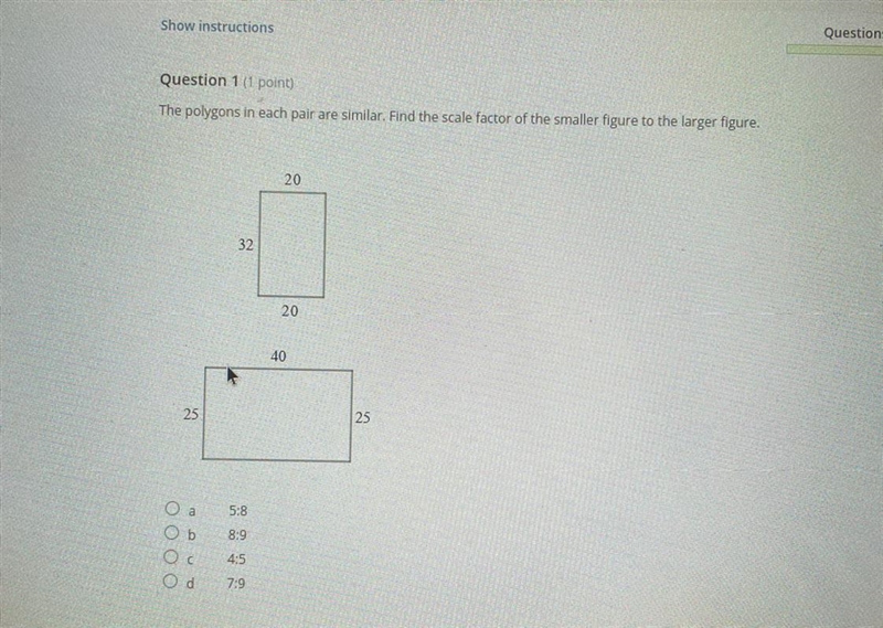 The polygons in each pair are similar. Find the scale factor of the smaller figure-example-1