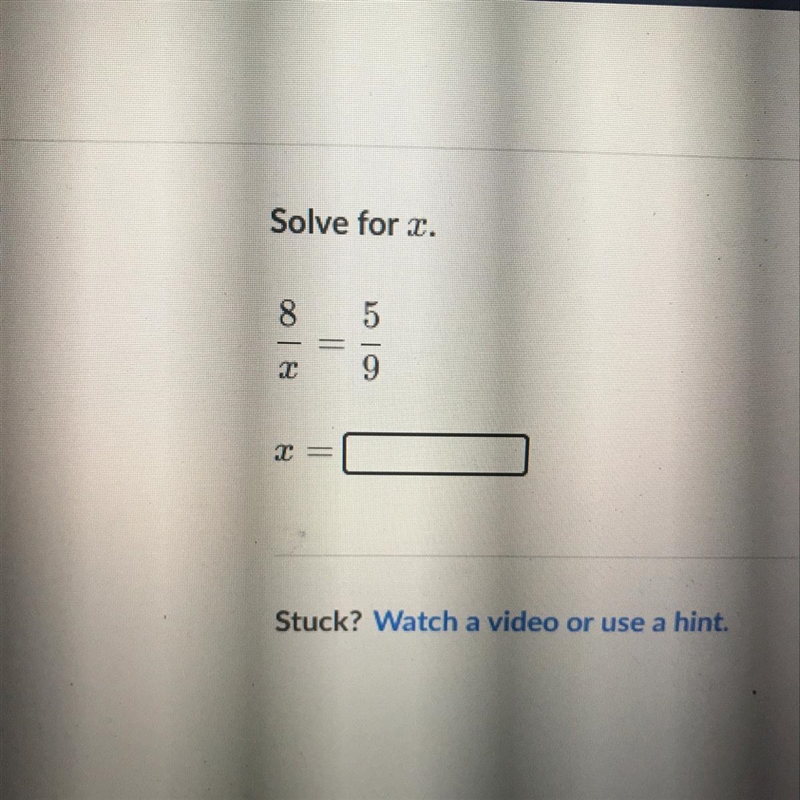 ( solving proportions ) solve for x .-example-1