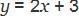 Choose the linear function below that does not have the same y-intercept as the other-example-4