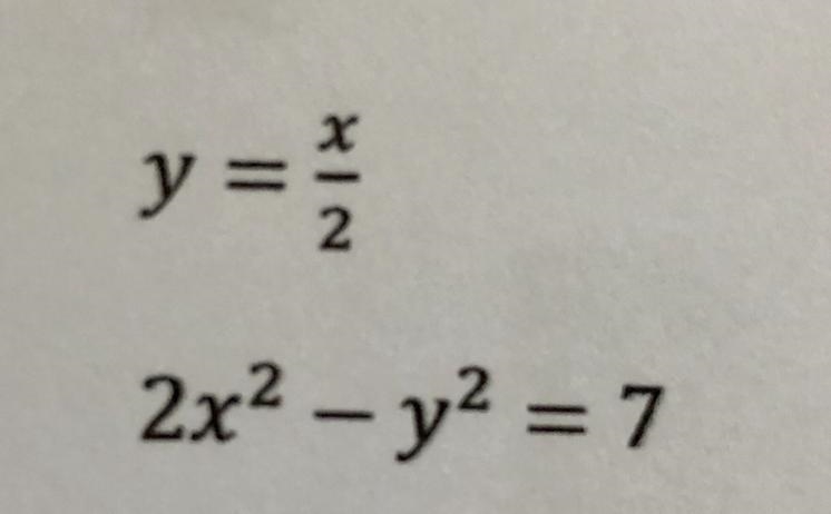 Solve the following system algebraically-example-1