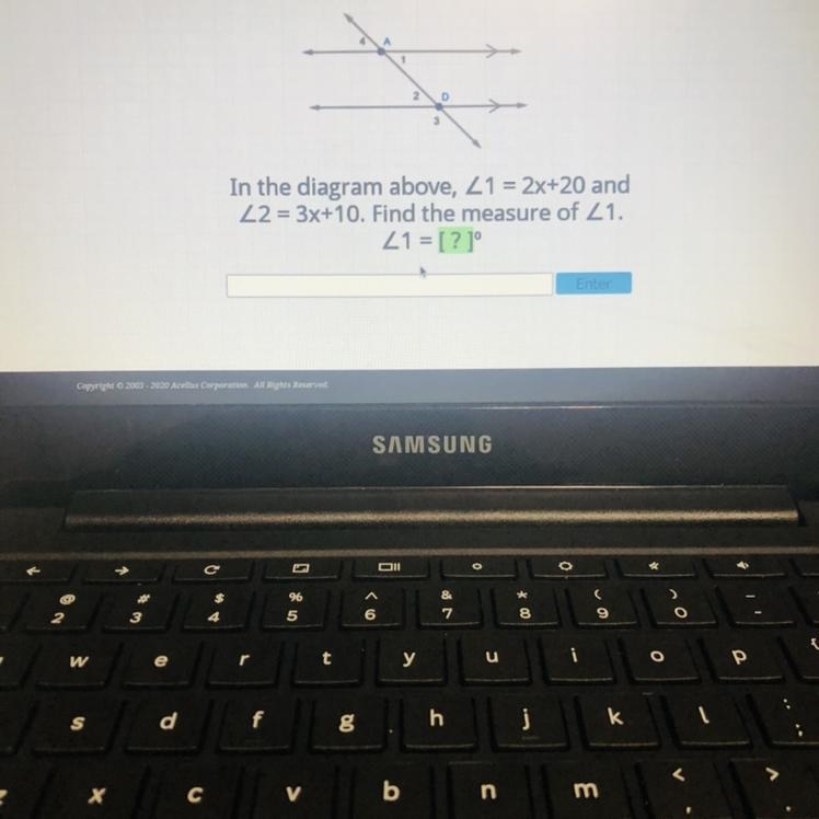 What is the measurement of angle 1 plz help me !-example-1