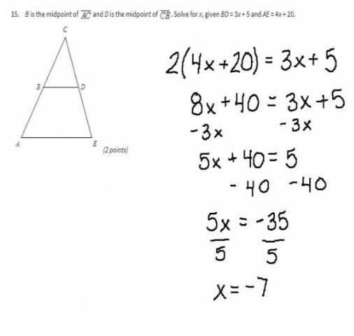 What error did the student make in their work? A) There is a calculation error (added-example-1