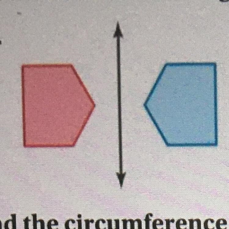 Tell whether the blue figure is a reflection of the red figure.-example-1