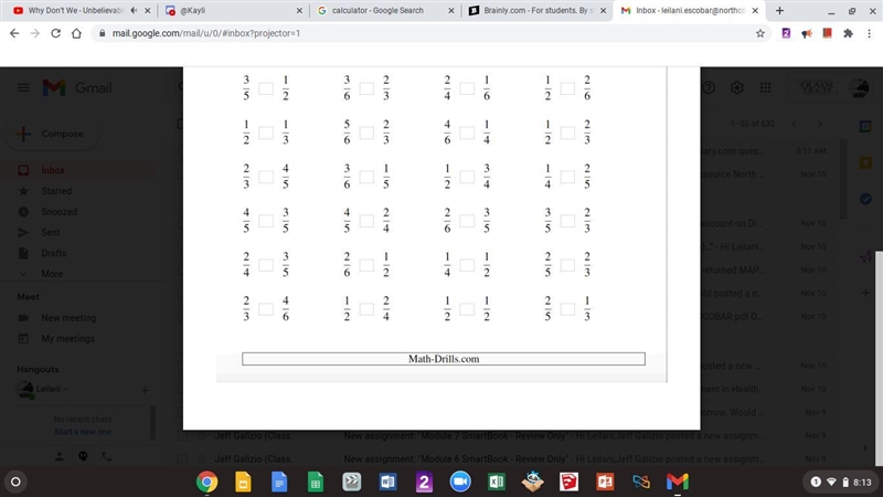 I need help! Comepare each pair of fractions using Greater than sign , less than sign-example-1