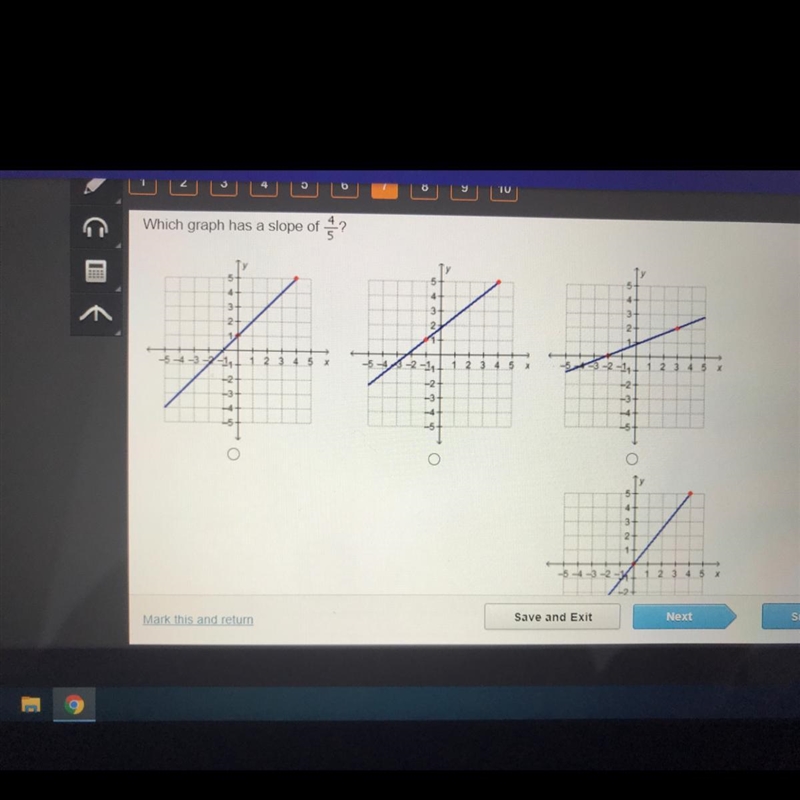 Which graph has a slope of 4/5-example-1