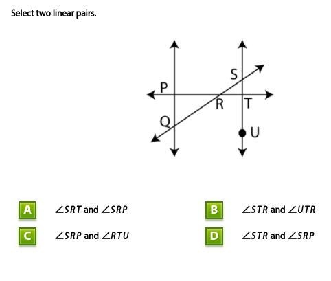 Select two linear pairs.-example-1