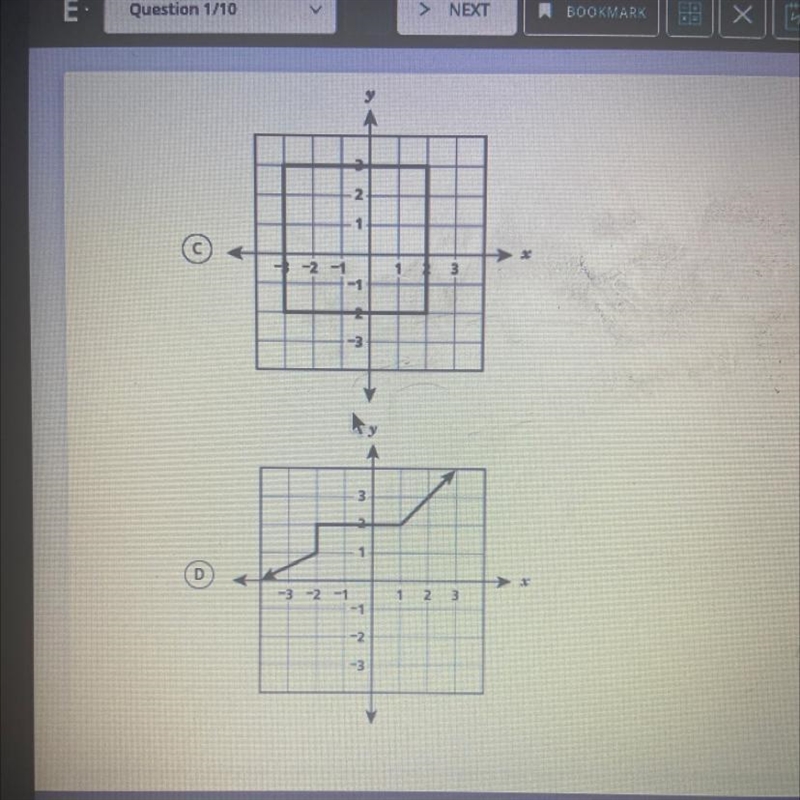 Which graph represents a function-example-1