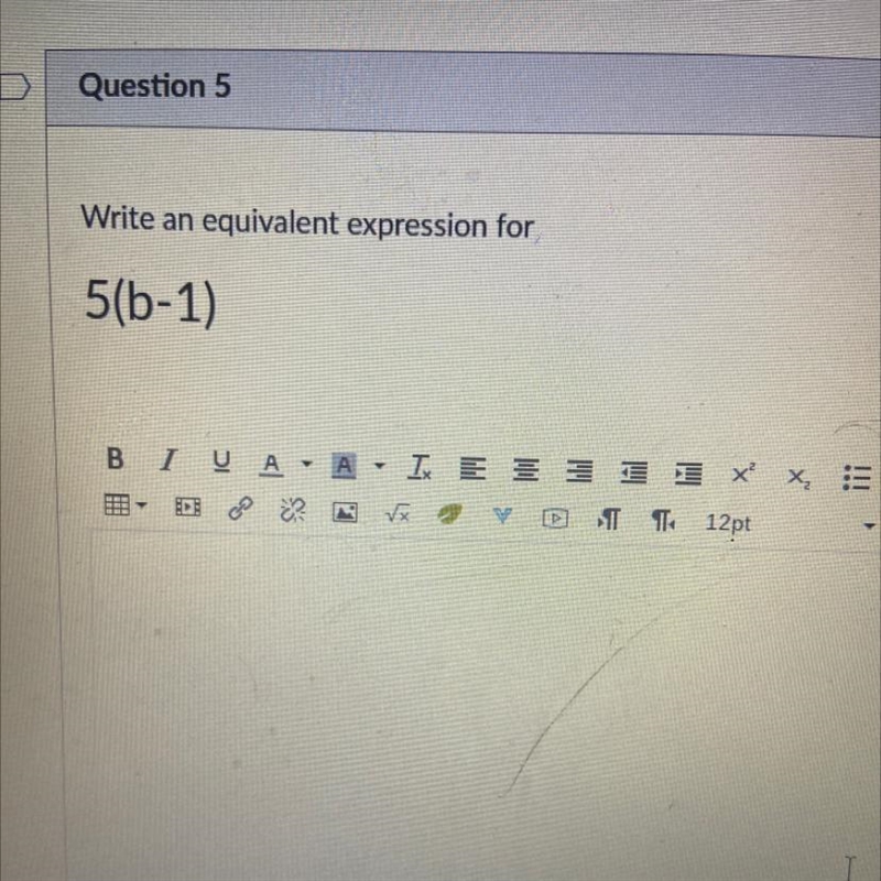 Write an equivalent expression for 5(6-1)-example-1