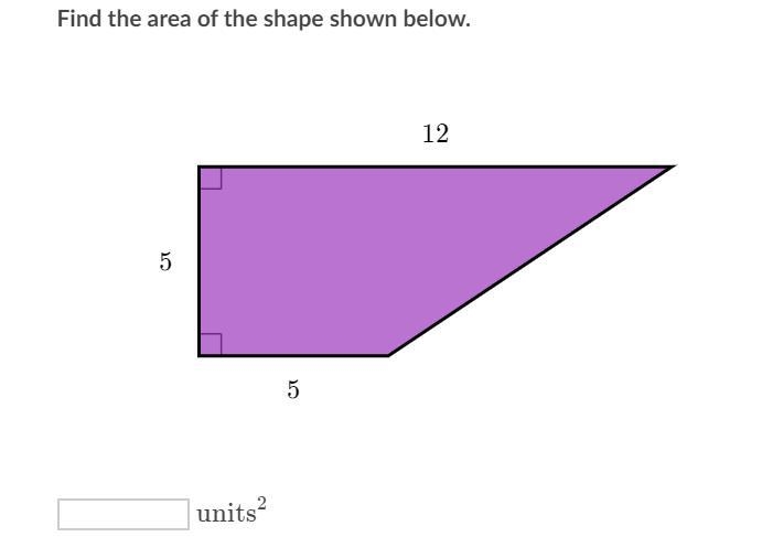 Find the area of the shape below.-example-1