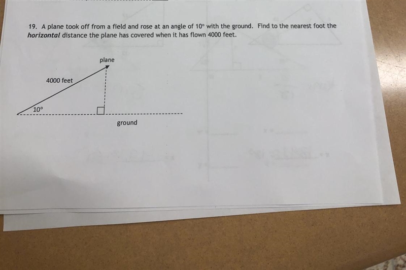 Nearest foot horizontal distance-example-1